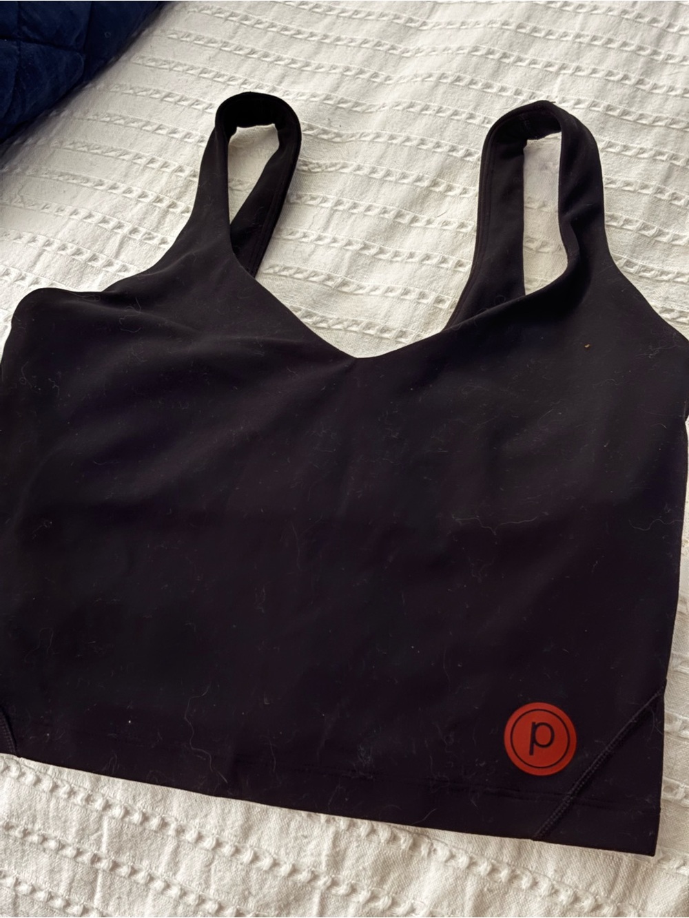 lululemon athletica Black Cropped Support Tank